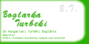 boglarka turbeki business card